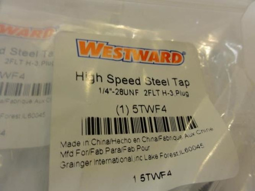 Westward 5TWF4; Lot-3 Spiral Point Tap; 1/4-28; 2 Flute