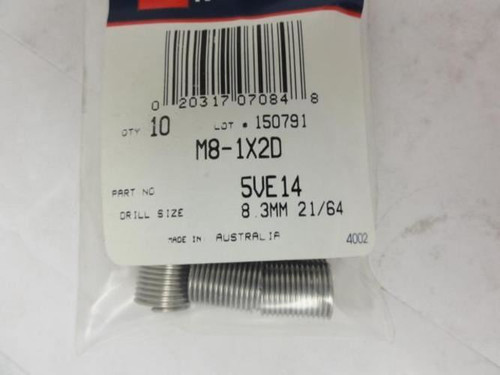 Recoil 5VE14; Thread Insert; M8-1x2D; Pk10