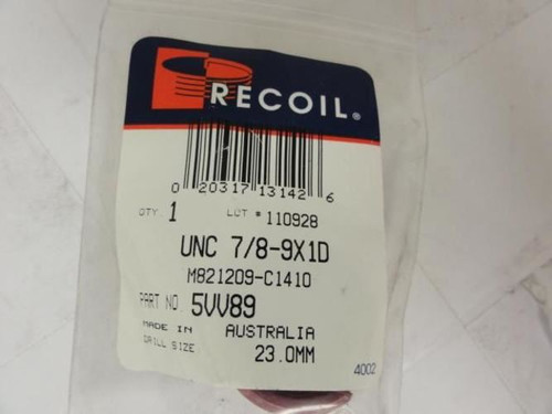 Recoil 5VV89; Threaded Insert; 7/8-9