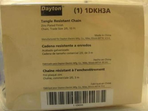 Dayton 1DKH3A; Chain; Trade Size 2/0; 10 Ft; 405 Lb