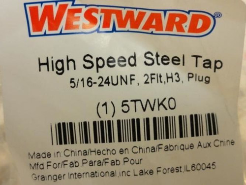 Westward 5TWK0; Lot-5; Tap; 5/16-24; 2 Flute