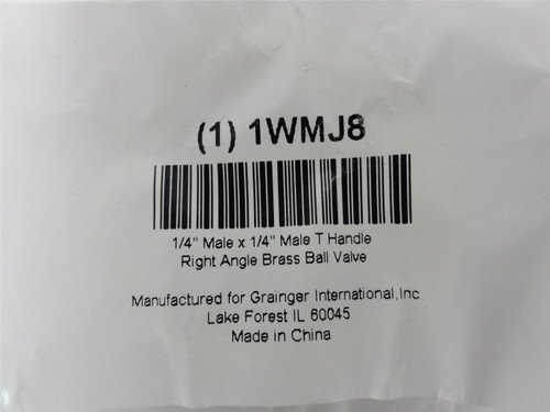 Industry-Std 1WMJ8; Box-4 Ball Valve; 2-Piece; 1/4" NPT