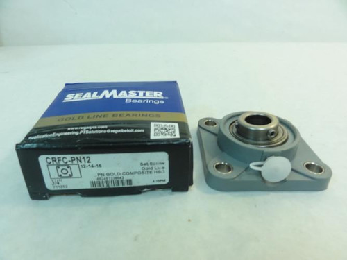 Sealmaster CRFC-PN12; Flange Bearing; 4-Bolt; 3/4"ID