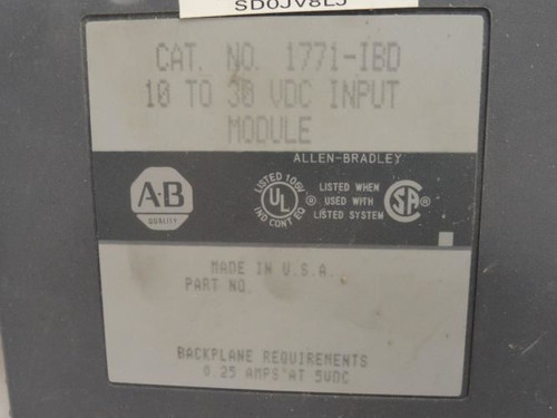 Allen-Bradley 1771-IBD; Input Module 10-30VDC; 130mA@ 5VDC