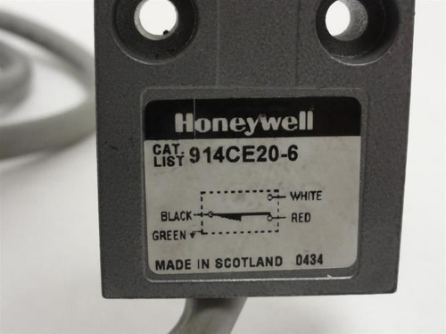 Honeywell 914CE20-6; Limit Switch; 250VAC; Top Actuator; SPDT