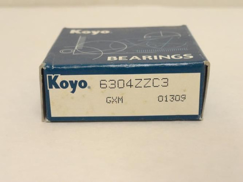 Koyo 6304ZZC3; Ball Bearing 20mm ID x 52mm OD x 15mm Width