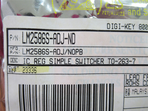 Texas Instruments LM2586S-ADJ/NOPB; Lot-6 IC Reg 3A TO-263-7
