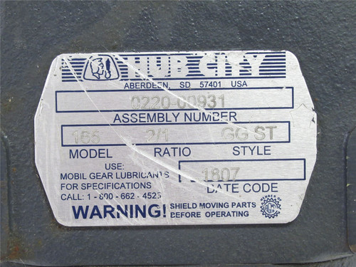 Hub City 0220-00931; Right AngleGearbox 2:1 Ratio