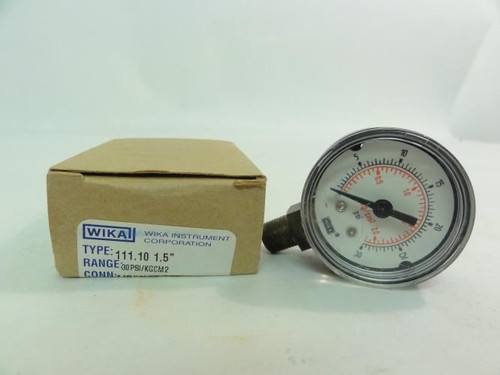 Wika 9691915; GAUGE - TYPE 111.10 - 30 PSI - SIZE 1.5"