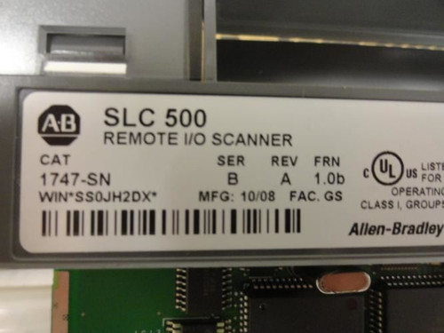 Allen-Bradley 1747-SN; Remote I/O Scanner Module