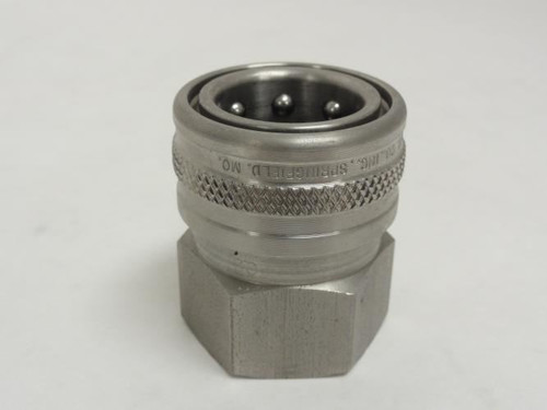 Foster 75FSS; Straight-Thru Connector; SS-303; 3/4 FNPT