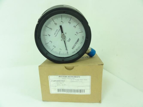 Reotemp PT45P1A2B1DTC3; Pressure Gauge; 0-1bar; 1/2"NPT