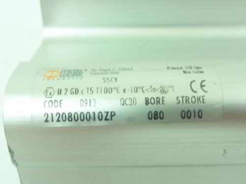 Metal Work Pneumatic 2120800010ZP; Air Cylinder; 80mm Bore