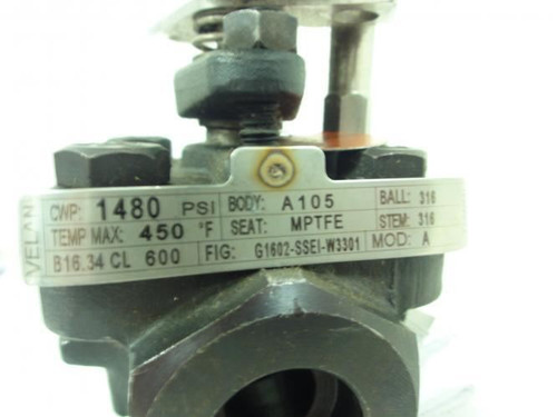 Velan G1602-SSEI-W3301; Globe Valve; 1480PSI; 3/4"SW