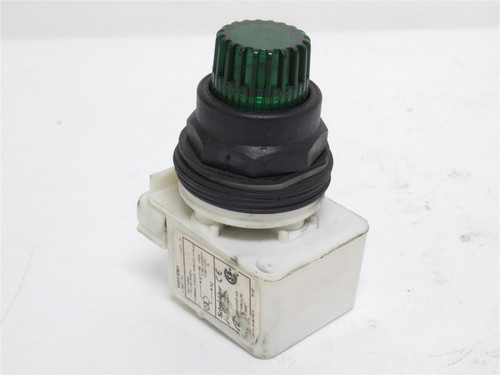 Schneider 9001KM1; Push/Pull Operator;110-120VAC; Green