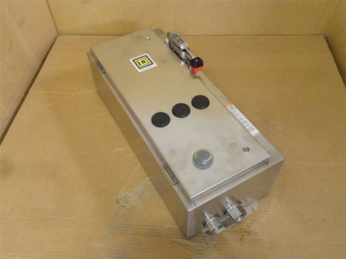 Square D 8538SCW14V02S; SS Enclosed NEMA Size 1 Starter