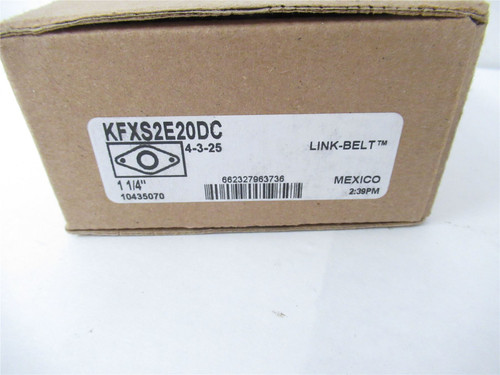 Rexnord KFXS2E20DC; Link-Belt Flange Bearing 1-1/4" ID 2 Bolt