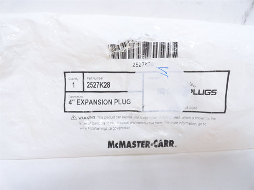 Shaw 2527K28; Mechanical Expansion Plug; Size: 4"