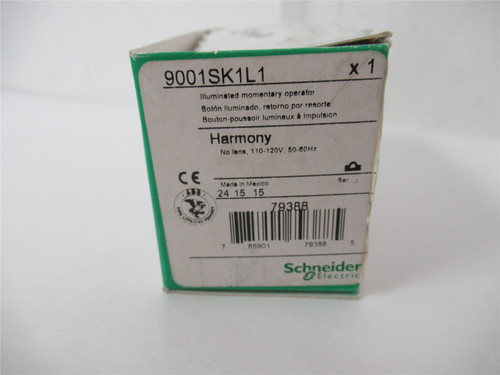 Schneider 9001SK1L1; Illuminated Momentary Operator; No Lens