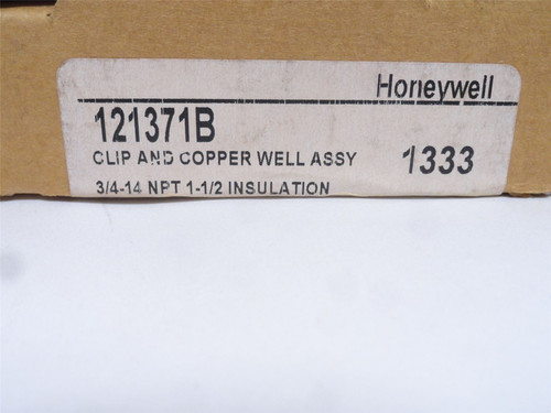 Honeywell 121371B; Copper Immersion Well; 3/4NPT; 7/16"OD