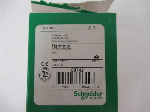 Schneider 9001KU3; Dust Boot for Pushbutton 30mm Blue