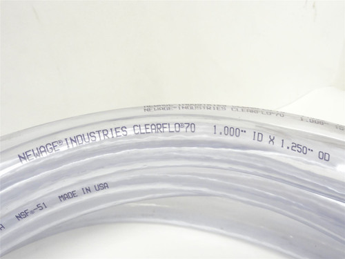 Newage 57943; Clear Tubing; 1"ID x 1-1/4"OD x 20' Long
