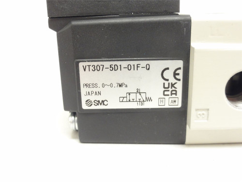SMC VT307-501-01F-Q; Solenoid Air Valve; 0-0.7MPa; 24VDC