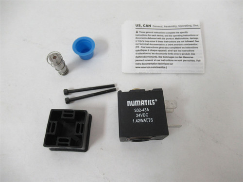Numatics S32-43A; Solenoid Actuator Coil 24 VDC 1.42 Watt