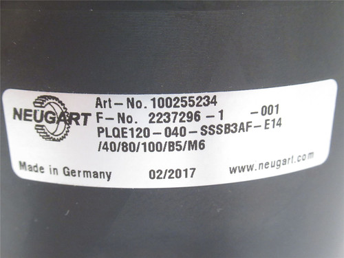 Neugart PLQE120-040-SSSB3AF-E14; Planetary Gearbox 40:1 Ratio