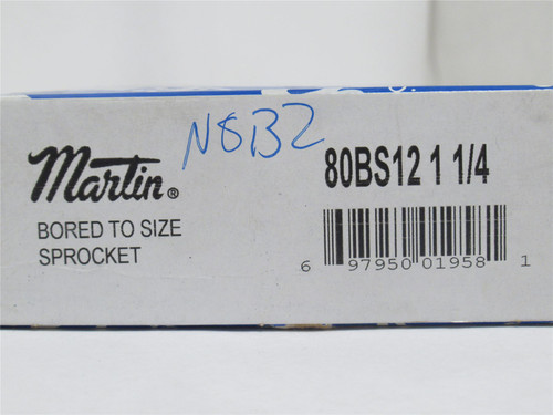 Martin 80BS12 1-1/4; Sprocket #80; 12 Teeth; 1-1/4"ID