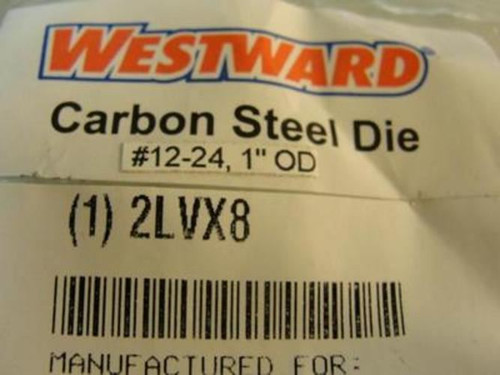 Westward 2LVX8; Round Solid Die; #12-24; Right Hand