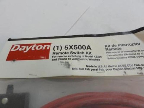 Dayton  5X500A; Siwitch Cord; 12 VDC; 10 Ft. Length