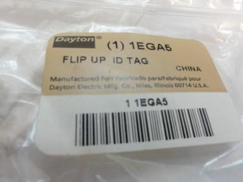 Dayton 1EGA5; LOT-60 Flip Up ID tag for Relay; 6 packages of 10 each