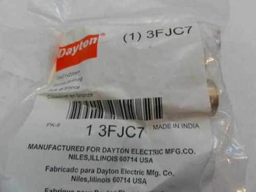 Dayton 3FJC7; Bag-5 Bronze Sleeve Bearing; 15mm ID; 21mm OD