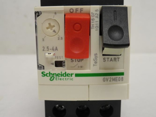 Schneider GV2 ME08; Motor Protector 2.5-4A; 3P; 500V