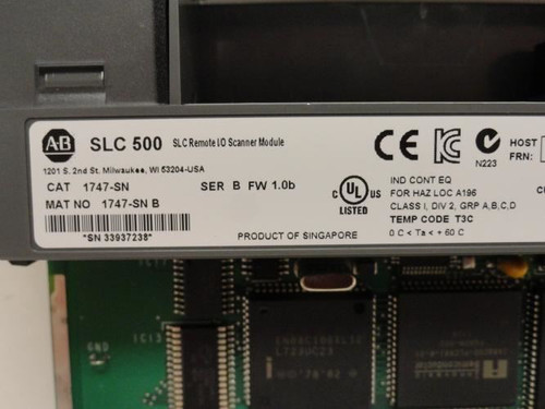 Allen-Bradley 1747-SN; Remote Scanner Module; 5VDC