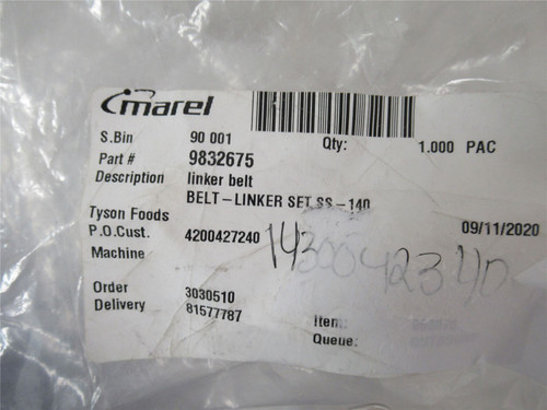 Marel 9832675; Lot-2 Belt Linker 140 SST