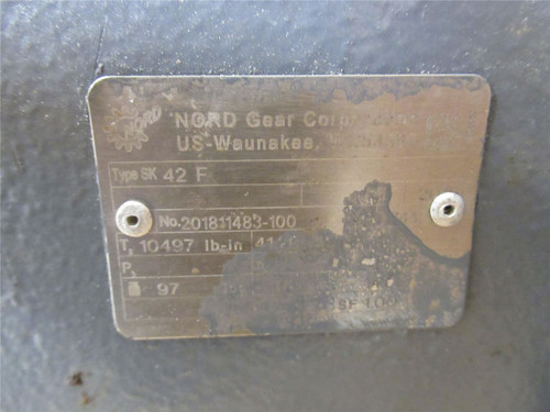 Nord Gear SK 42 F; Helical Gear Box; Shaft: 1-7/8" x 3-1/2"