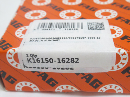 FAG K16150-16282; Tapered Roller Bearing Cone W/Cup; 1-1/2"ID