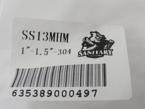 Sanitary Solutions SS13MHM-1-1.5-304; Clamp; Size: 1-1.5"