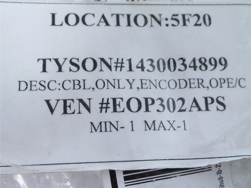 Marq Packaging Systems EOP302APS; Encoder Cable; OPE/C