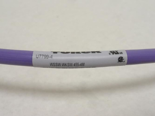 TURCK WSSW WKSW 455-4M; Cordset U7799-4; 4 Amp; 250VAC