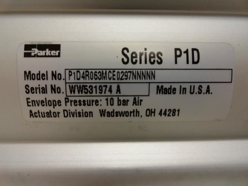 Parker P1D4R063MCE0297NNNNN; Air Cylinder; 63mm ID; 297mm Stroke