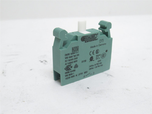 Schlegel DT1; Aux Contact Block 10A; 400VAC