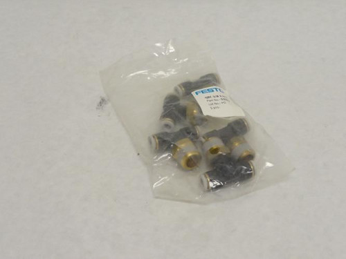 Festo QBT-3/8-1/4-U; Bag-5 T-Fitting 533317; 1/4"Tube x 3/8 NPT