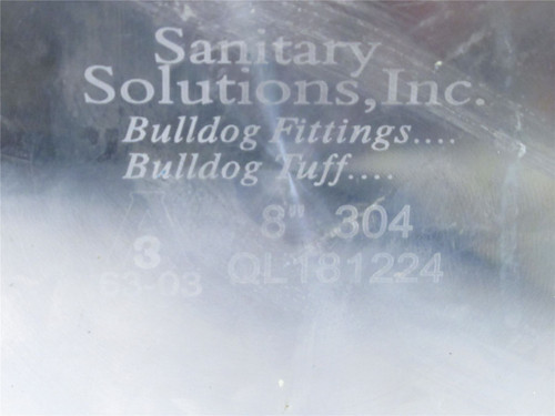 Sanitary Solutions QL181224; Solid End Cap; 8" OD; 304 SS