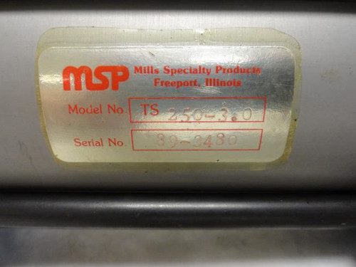 MSP TS250-3.0; Guided Air Cylinder; 3"ID x 5" Stroke