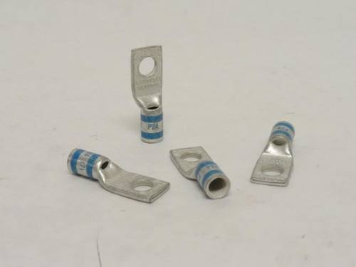 Panduit LCAX6-14-L; Lot-4 Copper Compression Lugs # 6 AWG