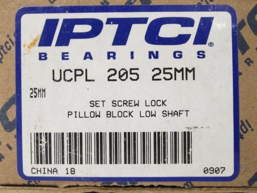 IPTCI UCPL-205-25MM; Pillow Block 2-Bolt; 25mmID