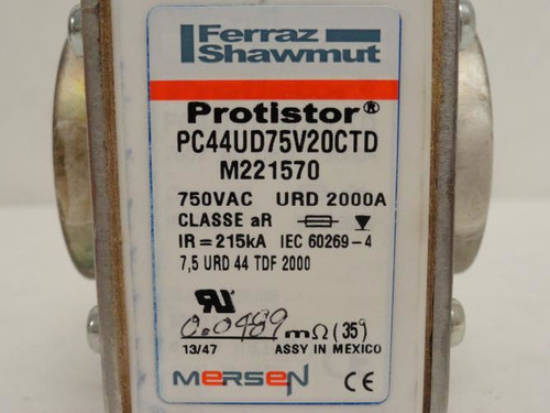 Ferraz M221570; Protistor Fuse Link 2000A; 750VAC